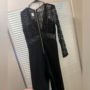 Black Fashion Nova Lace Jump Suite